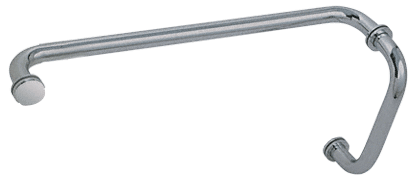 CRL Brushed Nickel 8&quot; Pull Handle and 18&quot; Towel Bar BM Series Combination With Metal Washers | BM8X18BN
