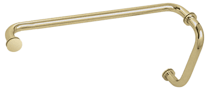 CRL Satin Brass 8&quot; Pull Handle and 18&quot; Towel Bar BM Series Combination With Metal Washers | BM8X18SB