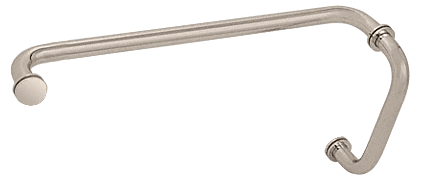 CRL Satin Nickel 8&quot; Pull Handle and 18&quot; Towel Bar BM Series Combination With Metal Washers
 | BM8X18SN