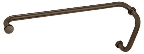 CRL Oil Rubbed Bronze 8&quot; Pull Handle and 22&quot; Towel Bar BM Series Combination With Metal Washers | BM8X220RB
