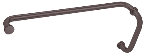 CRL Oil Rubbed Bronze 8&quot; Pull Handle and 24&quot; Towel Bar BM Series Combination With Metal Washers | BM8X240RB