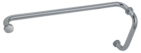 CRL Brushed Nickel 8&quot; Pull Handle and 24&quot; Towel Bar BM Series Combination With Metal Washers | BM8X24BN