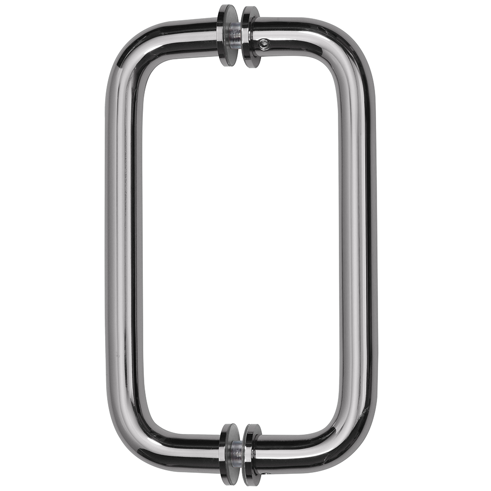 CRL 8&quot; Polished Chrome (BM Series) Tubular Back-To-Back Pull Handle with Metal Washers | BM8X8CH