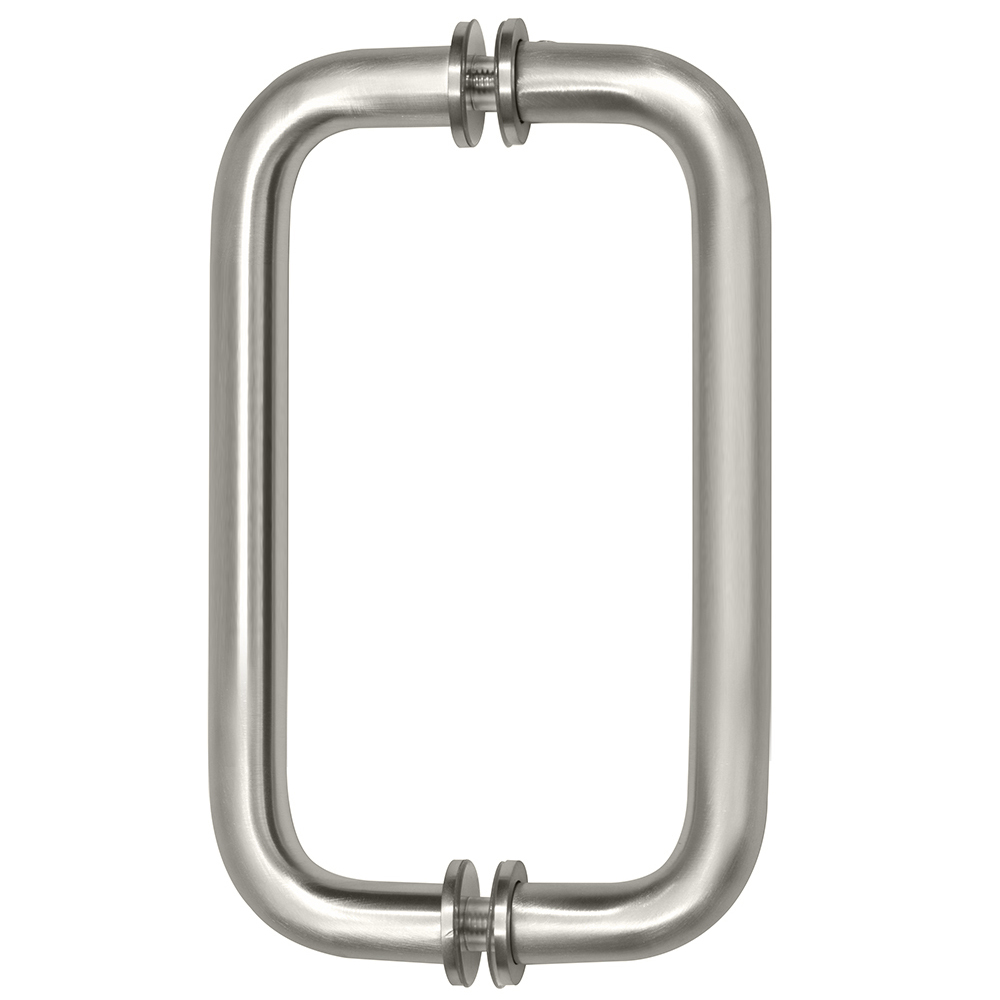 CRL 8&quot; Satin Nickel (BM Series) Tubular Back-To-Back Pull Handle with Metal Washers | BM8X8SN