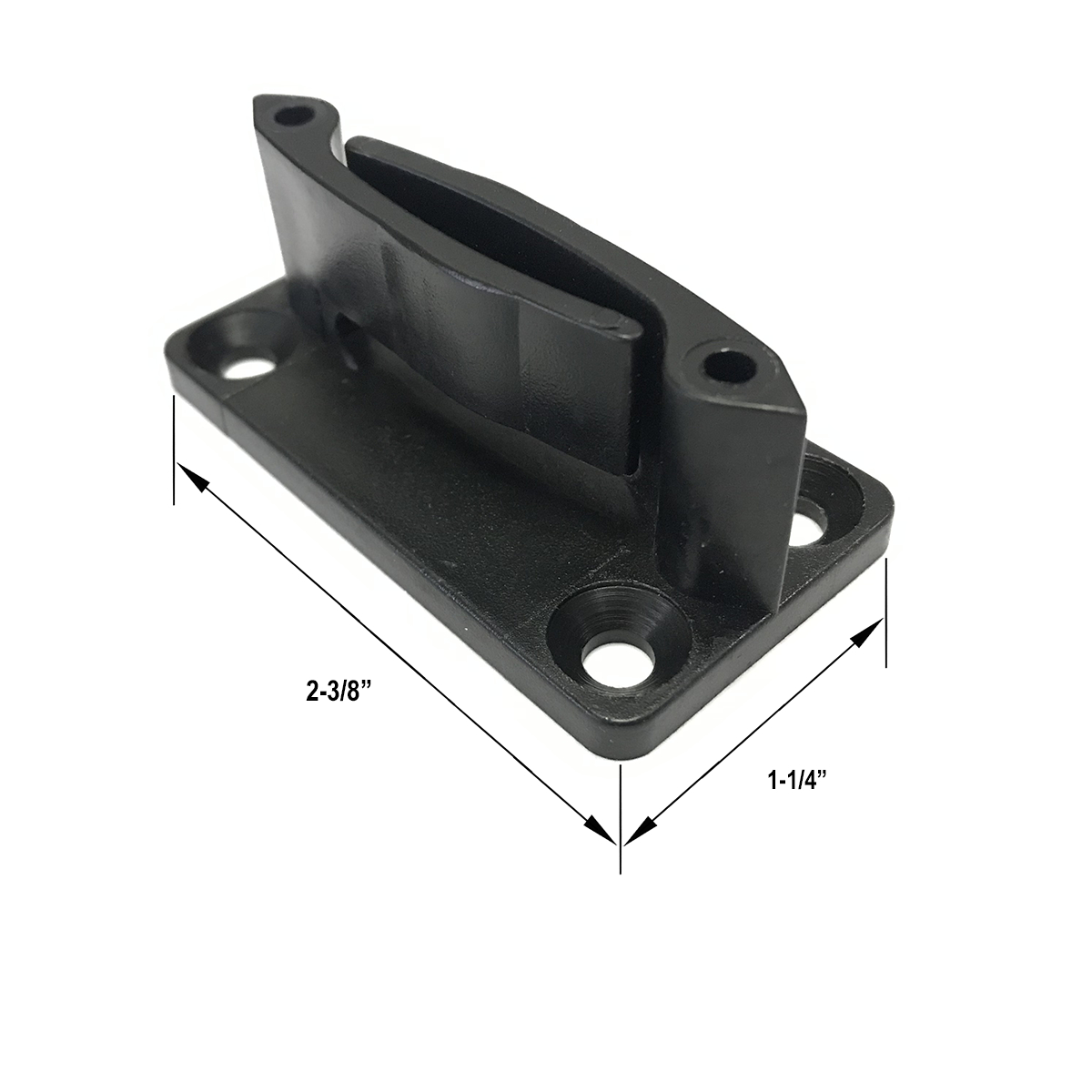 Clear Acrylic Sliding Shower Door Bottom Guide with Screw. | BMFG