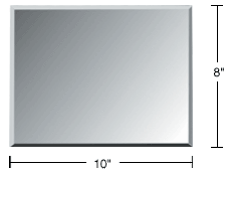 C.R. Laurence CRL 8&quot; X 10&quot; Glass Clear Mirror Grille Blank | BMG810C