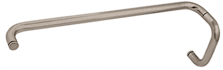 CRL Brushed Nickel 6&quot; Pull Handle and 22&quot; Towel Bar BM Series Combination Without Metal Washers | BMNW6X22BN