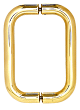 CRL 6&quot; Polished Brass (BM Series) Back-to-Back Tubular Handle without Metal Washers | BMNW6X6BR
