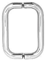 CRL 6&quot; Polished Chrome (BM Series) Back-to-Back Tubular Handle without Metal Washers | BMNW6X6CH