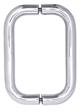 CRL 6&quot; Polished Nickel (BM Series) Back-to-Back Tubular Handle without Metal Washers | BMNW6X6PN