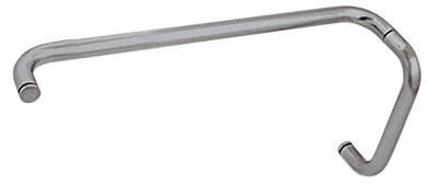 CRL Brushed Nickel 8&quot; Pull Handle and 18&quot; Towel Bar BM Series Combination Without Metal Washers | BMNW8X18BN