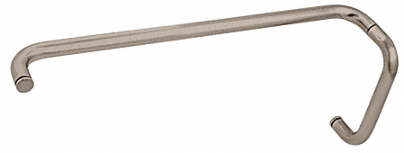 CRL Brushed Nickel 8&quot; Pull Handle and 22&quot; Towel Bar BM Series Combination Without Metal Washers | BMNW8X22BN