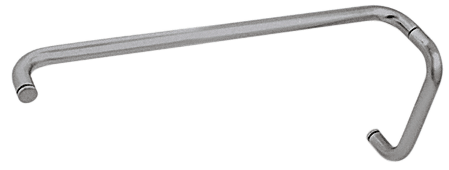 CRL Brushed Nickel 8&quot; Pull Handle and 24&quot; Towel Bar BM Series Combination Without Metal Washers | BMNW8X24BN