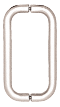 CRL 8&quot; Brushed Nickel (BM Series) Back-to-Back Tubular Handle without Metal Washers | BMNW8X8BN