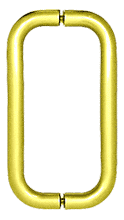 CRL 8&quot; Polished Brass (BM Series) Back-to-Back Tubular Handle without Metal Washers | BMNW8X8BR