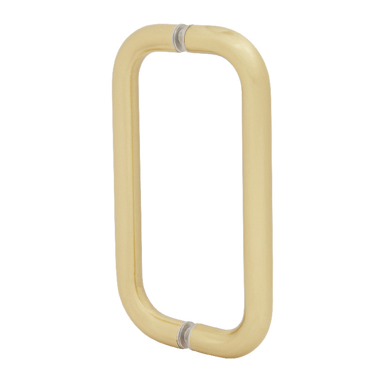 CRL 8&quot; Satin Brass (BM Series) Back-to-Back Tubular Handle without Metal Washers | BMNW8X8SB