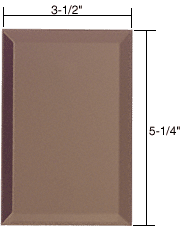 C.R. Laurence CRL Single Blank Without Screw Holes Glass Mirror Plate-Bronze | BMP1GB