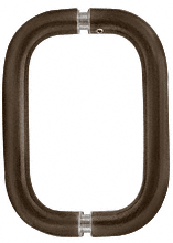 CRL Oil Rub Bronze 6&quot; Back-To-Back Solid Brass 3/4&quot; Diameter Pull Handles without Metal Washers | BPD60RB