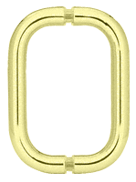 CRL Satin Brass 6&quot; Back-To-Back Solid Brass 3/4&quot; Diameter Pull Handles without Metal Washers | BPD6SB