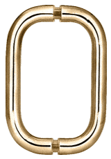 CRL 8&quot; Oil Rub Bronze Back-To-Back Solid 3/4&quot; Diameter Pull Handles without Metal Washers | BPD80RB