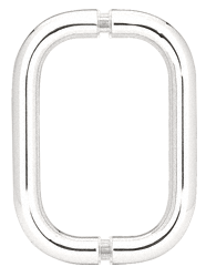 CRL 8&quot; Brushed Nickel Back-To-Back Solid 3/4&quot; Diameter Pull Handles without Metal Washers | BPD8BN