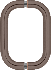 CRL 8&quot; Gun Metal Back-To-Back Solid 3/4&quot; Diameter Pull Handles without Metal Washers | BPD8GM