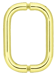 CRL 8&quot; Satin Brass Back-To-Back Solid 3/4&quot; Diameter Pull Handles without Metal Washers | BPD8SB