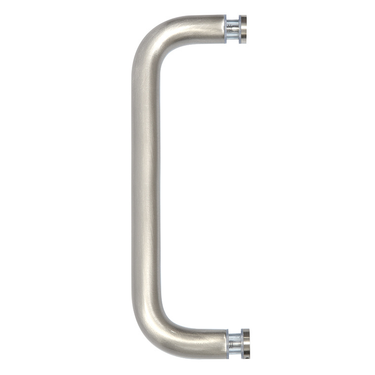 CRL 8&quot; Brushed Nickel Single-Sided Solid 3/4&quot; Diameter Pull Handle without Metal Washers | BPS8BN