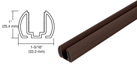 C.R. Laurence CRL AWS 48&quot; Bronze Bottom Rail | BR48BRZ
