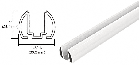 C.R. Laurence CRL AWS 48&quot; Sky White Bottom Rail | BR48W