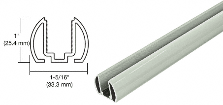 C.R. Laurence CRL AWS 60&quot; Agate Gray Bottom Rail | BR60AGY