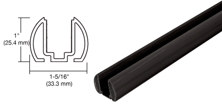 C.R. Laurence CRL AWS 72&quot; Black Bottom Rail | BR72BL