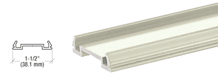C.R. Laurence CRL Oyster White Standard Bottom Rail Filler - 20 ft Long | BRF2410W
