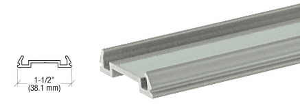 C.R. Laurence CRL Agate Gray Standard Bottom Rail Filler - 20 ft Long | BRF241AGY