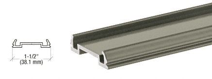 C.R. Laurence CRL Beige Gray Standard Bottom Rail Filler - 20 ft Long | BRF241BGY