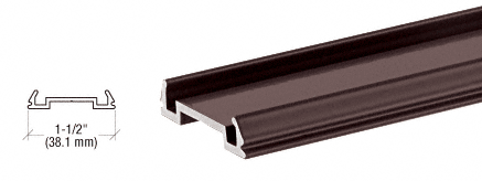 C.R. Laurence CRL Matte Bronze Standard Bottom Rail Filler - 20 ft Long | BRF241BRZ