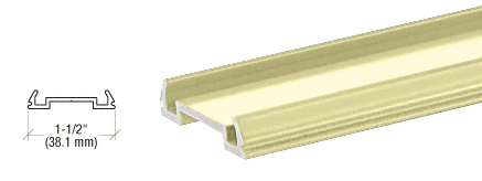 C.R. Laurence CRL Chromate (Unfinished) Standard Bottom Rail Filler- 20&#39;-1&quot; Long | BRF241CRM