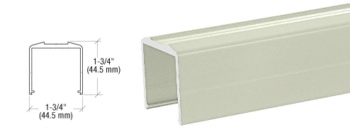 C.R. Laurence CRL Oyster White Bottom Rail for Pickets - 20 ft Long | BRPKT0W