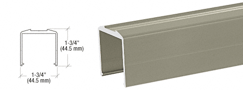 C.R. Laurence CRL Beige Gray Bottom Rail for Pickets - 20 ft Long | BRPKTBGY