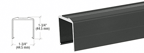 C.R. Laurence CRL Black Bottom Rail for Pickets - 20 ft Long | BRPKTBL