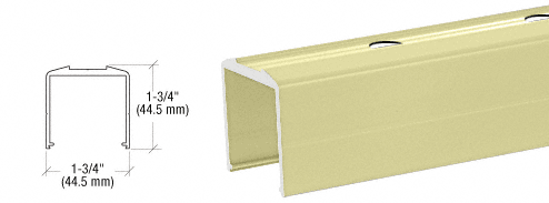 C.R. Laurence CRL Chromate Bottom Rail for Pickets- 20&#39;-1&quot; | BRPKTCRM