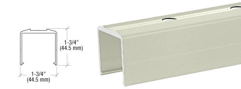 C.R. Laurence CRL Oyster White Pre-Punched Bottom Rail for Pickets | BRPKTD0W