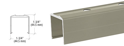 C.R. Laurence CRL Beige Gray Pre-Punched Bottom Rail for Pickets | BRPKTDBGY