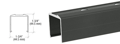 C.R. Laurence CRL Matte Black Pre-Punched Bottom Rail for Pickets | BRPKTDBL