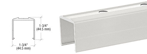 C.R. Laurence CRL Sky White Pre-Punched Bottom Rail for Pickets | BRPKTDW