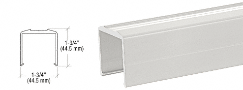 C.R. Laurence CRL Sky White Bottom Rail for Pickets - 20 ft Long | BRPKTW