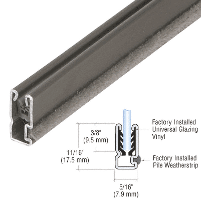 C.R. Laurence CRL-Sash Bronze Universal Storm Window Frame - 12 ft long | BS1BRZ