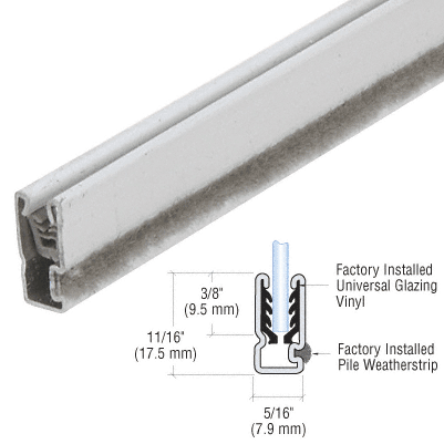 C.R. Laurence CRL-Sash White Universal Storm Window Frame - 12 ft long | BS1W
