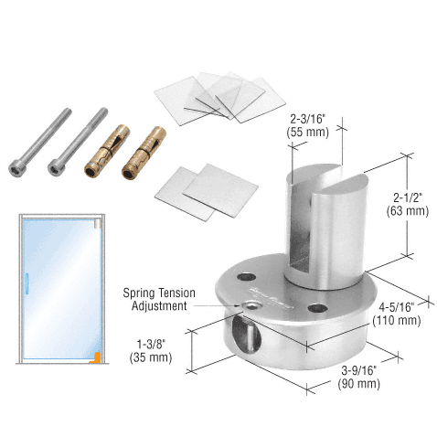 CRL Chrome Right Hand Beretta Closer With Door Patch   | BS20RCH