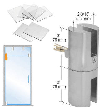 CRL Brushed Nickel Beretta Transom/Wall Mount Pivot Patch  | BS40BN